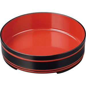 Fukui Craft 5-718-10 Large Bowl Black Diameter 12.2 x 3.3 inches (31 x 8.3 cm), Soumen Scale 0, Black Vermilion Inner Vermilion 5-718-10