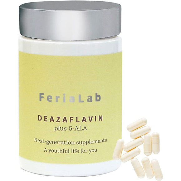 Feria Lab Deazaflavin NMN Supplement Made in Japan 99.9% Purity DEAZAFLAVIN plus 5-ala Supplement Domestic GMP Certified Factory (30 Days Supply)