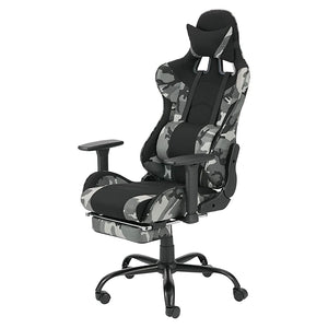 Takeda Corporation GMES-01-3DBK Gaming Chair with Reclining Ottoman, Black/Camouflage, 27.6 x 26.2 x 52.0 inches (70 x 66.5 x 133 cm)