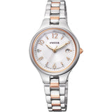 [Citizen] Wicca Solar Tech Radio Watch Waterproof Date White KS1-830-11 Women's Silver