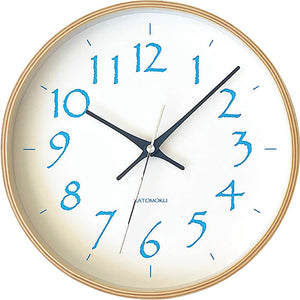 KATOMOKU plywood wall clock 11 Sweep (Continuous Second Hand) km-79L 252 mm