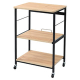 Yamazen DRW-WIDE (OAKSBK) Range Rack, Overall Load Capacity 88.2 lbs (40 kg), Width 22.4 x Depth 17.9 x Height 35.8 inches (57 x 45.5 x 91 cm), 2 Outlet, Sliding Shelf (Smooth Rail), Casters, Microwave Stand, Rack, Assembly, OakSand Black
