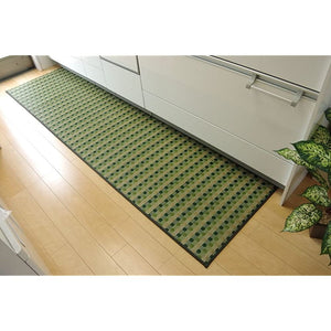 Ikehiko #8230930 Igrass Kitchen Mat, Made in Japan, Dot Pattern, F-Drop, Green, Approx. 31.5 x 106.3 inches (80 x 270 cm)