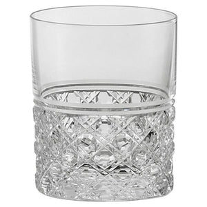 Kagami Crystal T444-1 Edo-Kiriko Octagonal Cage Crest Rock Glass, Clear, 8.4 fl oz (240 cc)