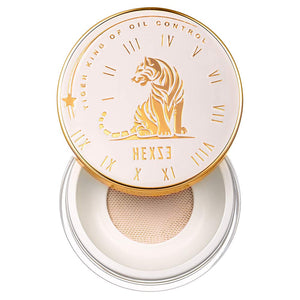 Hexze face powder for elegant glossy skin with pore cover puff non-drying cherry blossom pink