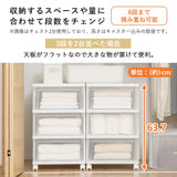 Iris Ohyama NSCLZ503 Closet Chest, WhiteClear, Clothes Case, Storage Plastic, 3 Tiers, Casters, Width 15.4 x Depth 19.7 x Height 23.2 inches (39 x 50 x 59 cm)