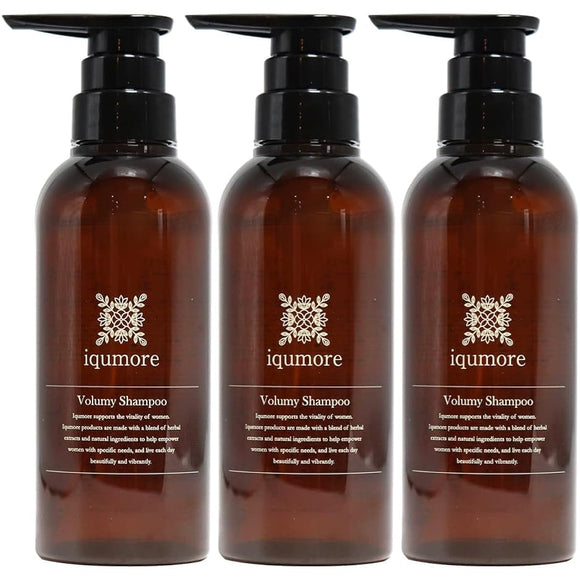 Ikumore Volume Shampoo 300ml x 3 Bottles Amino Acid Shampoo Non-Silicon Weakly Acidic No Additives Made in Japan