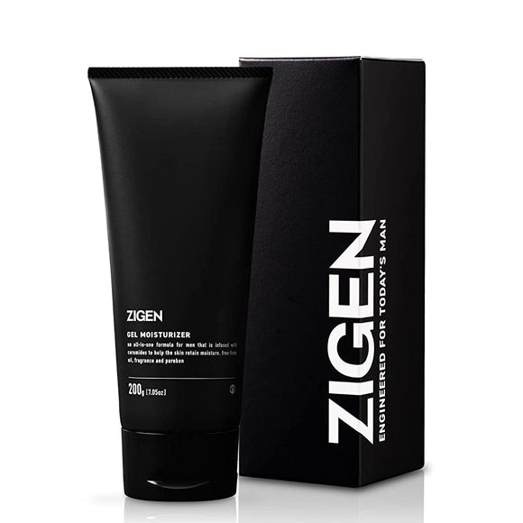 ZIGEN Men's All-in-One Gel 4-in-1 Lotion, Beauty Serum, Milky Lotion, Cream, Moisturizing, Dry Skin, Aftershave, 7.1 oz (200 g), Approx. 4-6 Months Supply