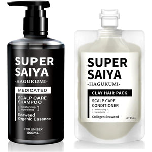 Super Saiya Amino Acid Shampoo 500ml Conditioner 150g Set Men's Scalp Non-Silicone Scalp Dandruff Itching