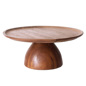 Chabatree CU-030 Wooden Cake Stand, Large, Marinopia, Acacia, Diameter 11.0 x Height 5.1 inches (28 x 13 cm), Footed Plate, Afternoon Tea, Party