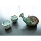 Echchu Sansuke Ware Sake Bowl Set, Tokuri & Glass in Presentation Box (Made in Japan), Artisan Crafted Product, Tokuri Approx. 6.3 x 3.7 x 4.1 inches (16 x 9.5 x 10.5 cm), Approx. 10.1 fl oz (310 ml),