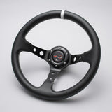 Depot Steering Wheel 1.3 Inches (32 mm) Deep Cone 2.8 Inches (70 mm) PUNCHED PVC WHITE CROSS STITCH (D32PW)