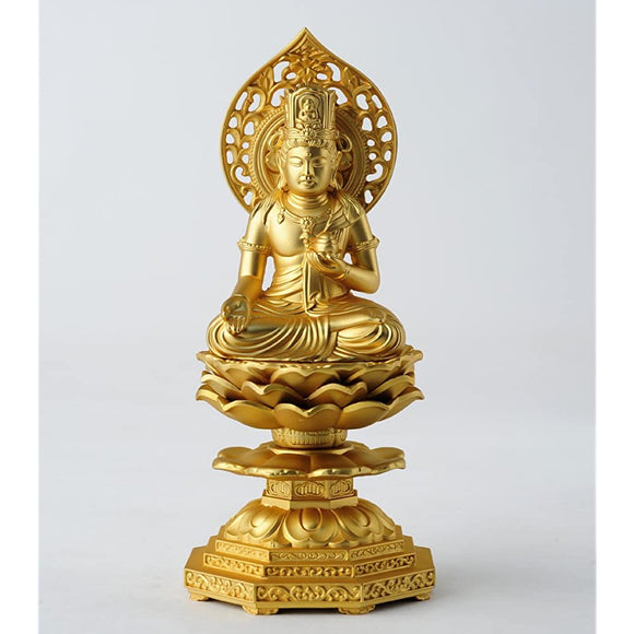 Buddhist Statue, Hicanko Bodhisattva, 5.9 inches (15 cm) (Gold Plated/24 karat gold), Buddhist Hideun Makita Prototype (Birth of Omo, the Year of the Tiger), Zodiac, Takaoka Copper ware (Kokuzu