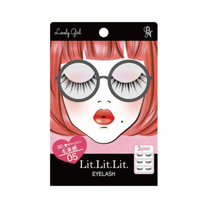 BN Lit Lit Lit. Eyelashes TDE-05 Lovely Girl False Eyelashes 3 Pairs