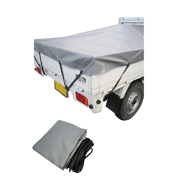 Monomania 2 Types of Light Truck Bed Sheet Durable Waterproof Light Truck Seat 1.7m x 2.1m with Elastic Band for Fixing Silver