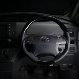 REAL (Real) Steering [Estima (50 Series: 1-3)/Hybrid included] Piano Black R50-PBW-RD