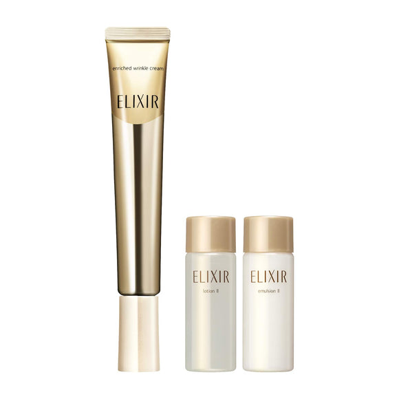 Elixir Enriched Wrinkle Cream L Limited Set Pleasant Aqua Floral Fragrance L Size Set Product 22g + 18mL + 18mL