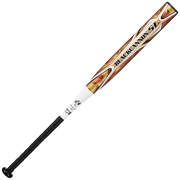 Zett Softball No. 3 Bat Black Cannon - 5L FRP (Carbon), Gold (8200)