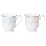 Narumi 97104-21475 Aurora Pair Mugs, Assorted, Blue & Pink, 9.8 fl oz (290 cc), Set of 2, Microwave Safe