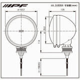 IPF Super Off-Roader H4 Lo Headlight Halogen 6 "S-9064