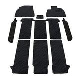 D.I Planning Floor Mat & Wide Step Mat Set, for New NOAH VOXY 90 Series / Hybrid Vehict, 7 Seaster / Small Center Console, WoveN Pattern, Black, External Product