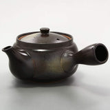 Mino Ware 585-15 Bizen Style Teapot, Made in Japan, Ceramic, Approx. 13.5 fl oz (400 ml), Plain, Brown