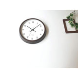 KATOMOKU Muku Clock 13 Brown Radio Clock Continuous Second Hand KM-104BR 12.1 inches (306 mm) (Radio Clock)