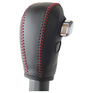 Roox (B44-48) eK Wagon (B33/36) eK Cross (B34/35/37/38) DIY Shift Knob Genuine Leather Rewinding Kit [1BK3M31] Left and Right Black Leather x Top and Bottom Black Leather x Red Stitching