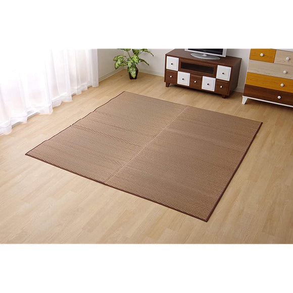 Ikehiko Corporation #8213410 Grass Rug Carpet, 1.5 Tatami, Made in Japan, F Solid, Light Brown, Approx. 55.1 x 78.7 inches (140 x 200 cm), Back: Urethane, Simple