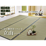 Ikehiko #6302436 Igusa Rug, Tateyama, Approx. 102.8 x 138.4 inches (261 x 352 cm), Made in Japan, Carpet, Threaded Weave, Hiba Treatment, Green