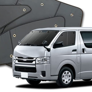 Hiace 200 Series 01S-A002-FU Standard Width Curtain Sun Shade for Sleeping in Car Goods, Privacy Sun Shade for Front