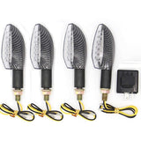 15 LED Arrow Turn Signals for Motorcycles, Set of 4, Relay Included