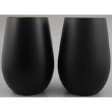 syutoruturu Black/Metal Color Large Tumbler Pair, Matte Black/Gold & Silver 155151