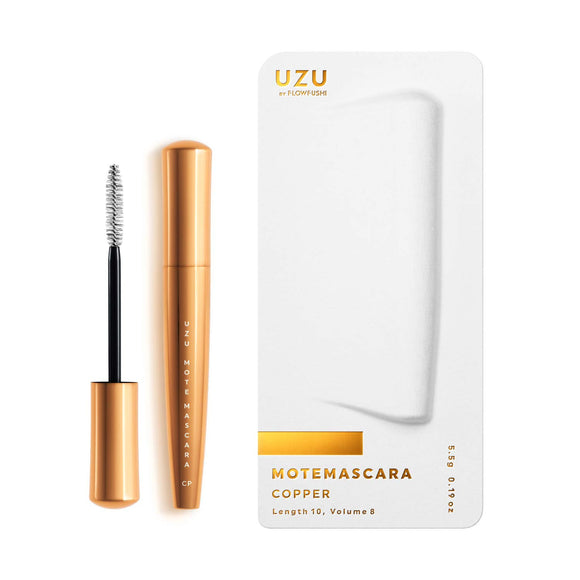 UZU BY FLOWFUSHI Mote Mascara [Copper] Color Mascara Eyelash Care Water Resistant Hot Water Off Alcohol Free Hypoallergenic