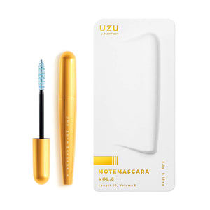 UZU BY FLOWFUSHI Mote Mascara [VOL8 - Natural Volume] Eyelash Care Water Resistant Hot Water Off Alcohol Free Hypoallergenic