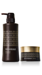 Tesserage Amino Acid Shampoo 330ml & Treatment 100g Set Early Aging Care Fullerene Ceramide Botanical Organic Natural Ingredients Domestic Premium