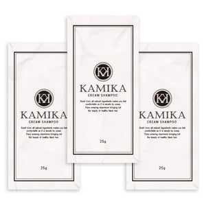 KAMIKA Cream Shampoo [Black Hair, Glossy Hair, Gray Hair Care, All-in-One, Paraben Free] Trial 3 Days' Worth