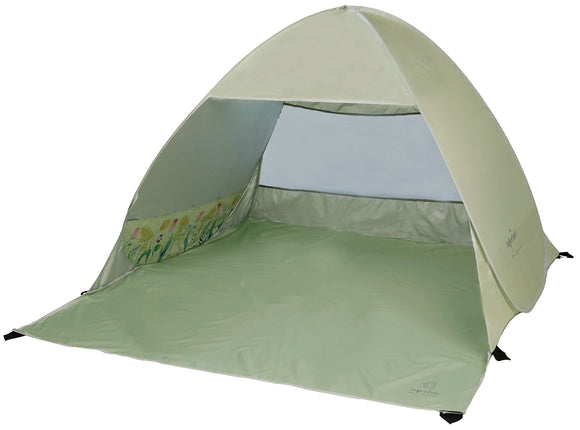 CAPTAIN STAG Tent One-touch tent Beach tent Pop-up tent Duo UV [for 2 people] Approximately 1.4 tatami pegs 6 pieces, carry bag included [Glow / Light green bloom / Purple gray] April UA-64 / UA-65