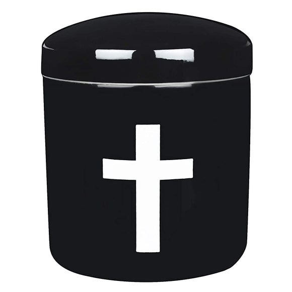 Setomo Honpo Black Christ Cremation Urn, Body Diameter Approx. 7.1 x Height 8.3 inches (18 x 21 cm)