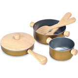 Plant Toy Wooden Play Set, Cooking Utensils Set, Safe and Safe, Pots, Frying Pans, Cooking Set