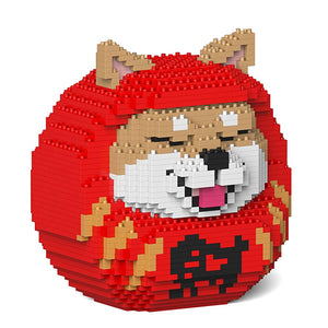 JEKCA 01S-M01 Jecca Block Shiba Inu Daruma 3D Puzzle Assembly Puzzle