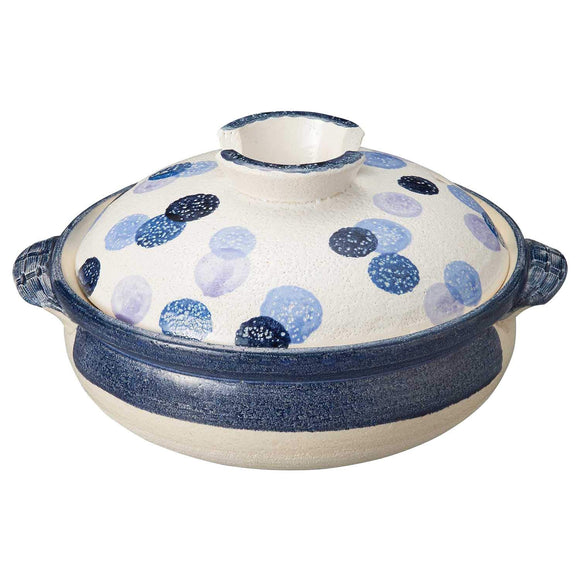 Banko Ware 18194 Pot, No. 6, Single Person, 30.4 fl oz (900 ml), Polka Dot, Made in Japan