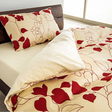 Nishikawa Living 2187-23617 Mee ME03 Warm Duvet Cover, Red, Approx. 59.1 x 82.7 inches (150 x 210 cm), Single, Made in Japan