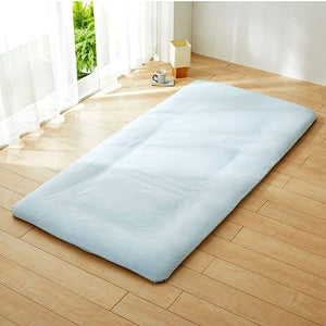 MU-14 Fitted Sheet, Futon Cover, Single and Long, Set of 2, Made in Japan, 100% Cotton, Japanese Style, One-Touch Sheet Blue