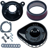 S & S 170-0450 MINI TEAR DROP AIR CLEANER KIT, BLACK