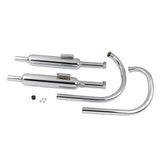 POSH 040051-10 W1 Type EXHAUST PIPE (FOR OUR SLIP-ON MUFFFLERS), Steel Chrome Plated Finish