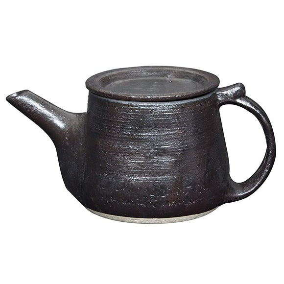 Haseen NCT-62 Straight Fire Teapot Pot, Black Glaze, Direct Fire Compatible