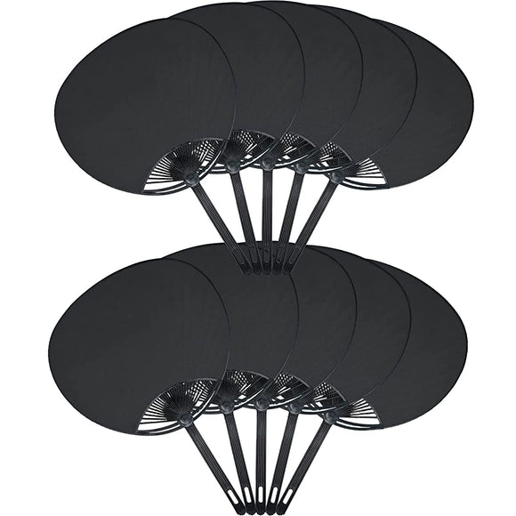 Black, plain fan regular size (100)