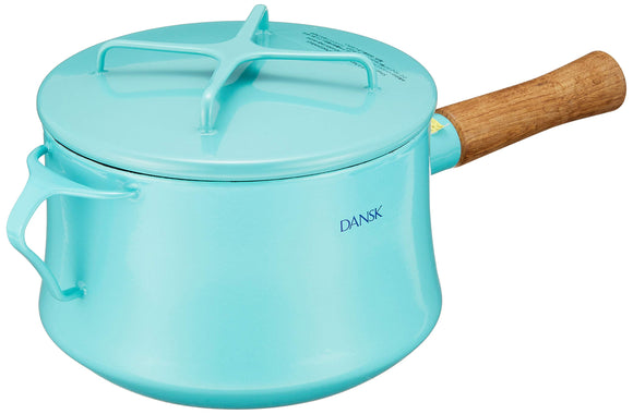 DANSK 857874 Koben Style Single Handle Pot, Deep Type, 7.1 inches (18 cm), Induction Compatible, TurquoiseTeal