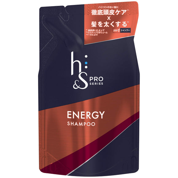 h&s PRO Men's Shampoo Energy Refill (For Volume) 300mL